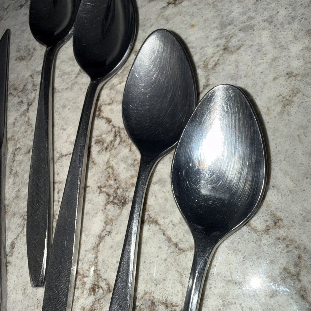 7 Vintage Ekco Eterna Corsair Custom Stainless Steel Flatware Silverware Japan